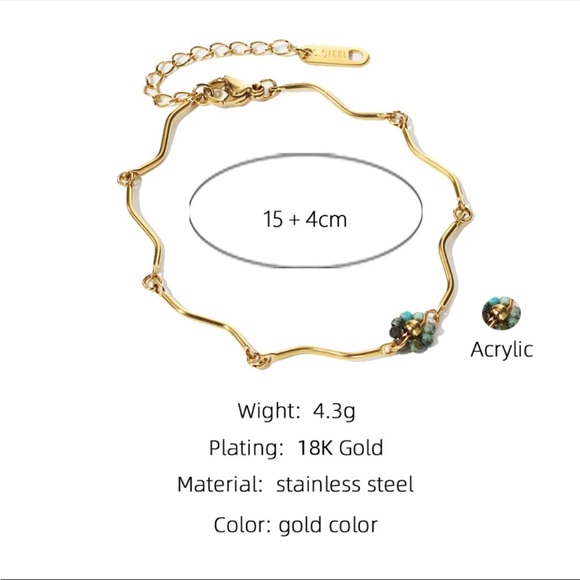 18K Plated Stainless Steel Bracelet - Picture 6 of 6